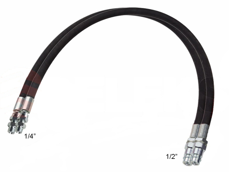 2 hidraulične, cijevi 3,00m