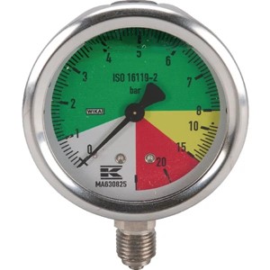 MA630825 Manometar 63 mm, donji priključak 20-25 bara