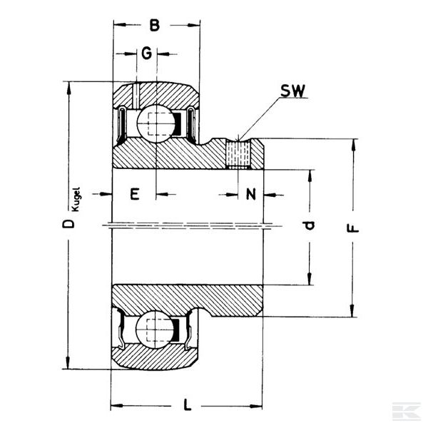 Ležaj 25 x 52 x 15 x 27