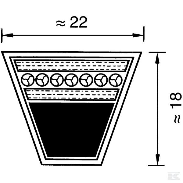 SPC4250RP Klinasti remen Red-power III