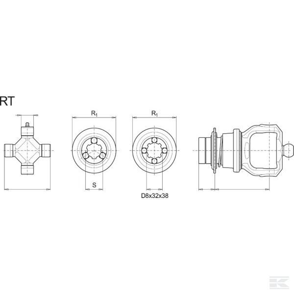 5730G3784 Spojka kardana 1.3 / 8-21
