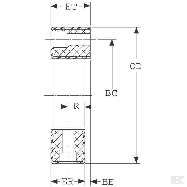 LF280005 Gumena spojka LF28 60SH