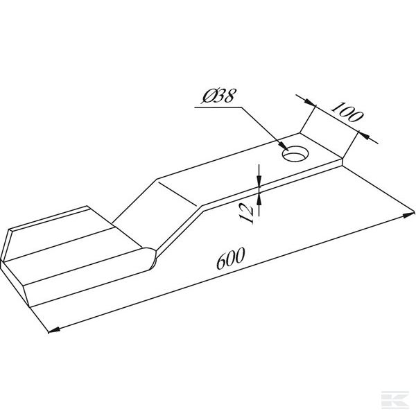 7770702N Nož rotacijske kosilice R. 600