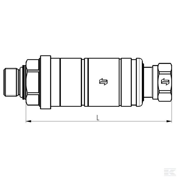 3CFPV12215F  Brza spojka ženska M22x1,5 vanjski promjer