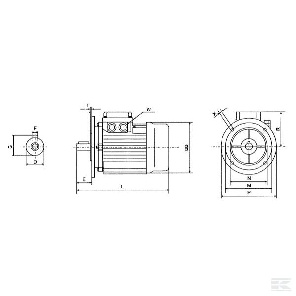 EM90L4B5300IE2AKR Električni motor 1,5 kW