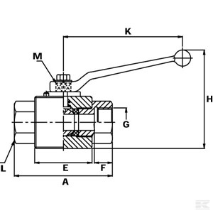 KHR06 Kuglični ventil 2-smjerni 3/8 BSP