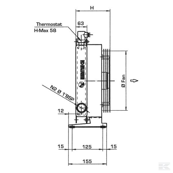 OK2015K12201 Hladnjak za ulje (12 V) 38-50 ° C 2015K-12-2-01