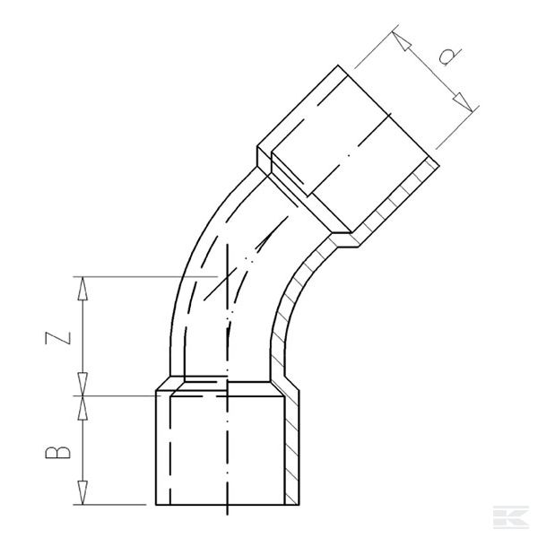 7160545DB PVC koljeno 45° 160 mm