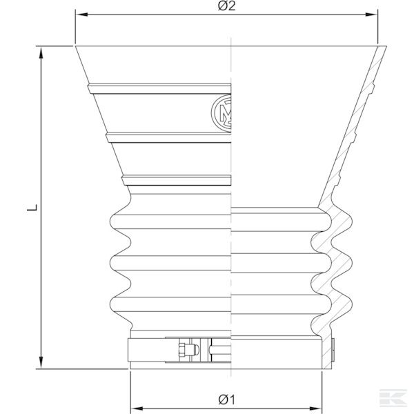 FUN937200 Filterna guma 200 mm