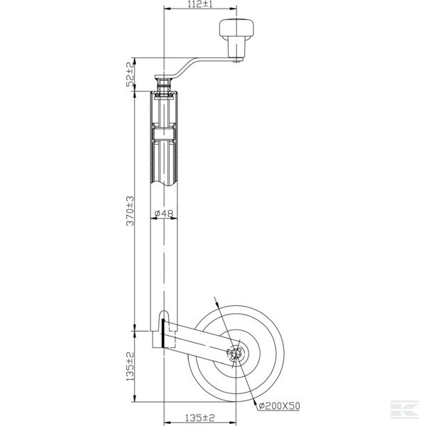 STR1620 Kotač prikolice komplet 200 x 50