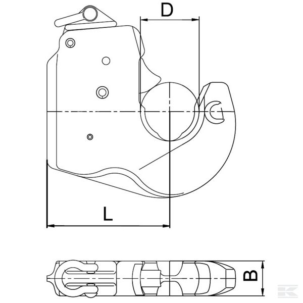 LA301000 Kuka za navarivanje za donju polugu Kat 3