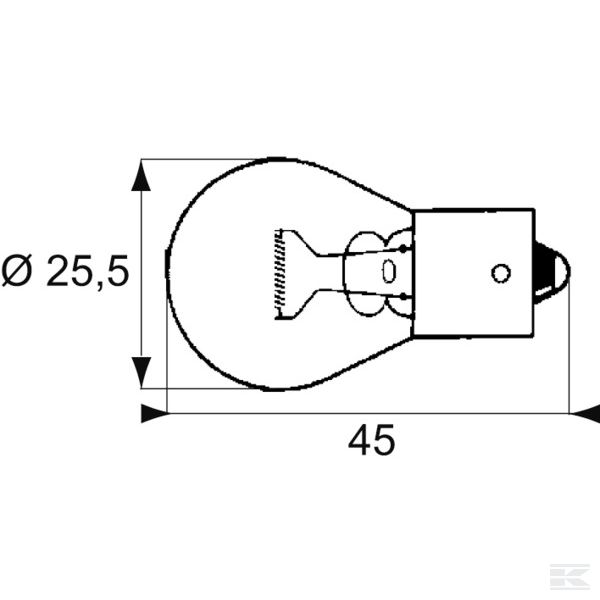 GL12498 Žarulja 12V 21W BA15s