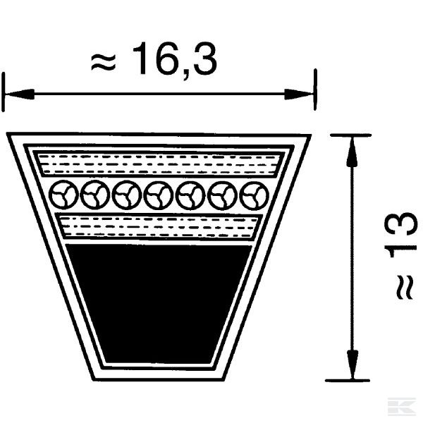 SPB2120RP Klinasti remen Red-power III
