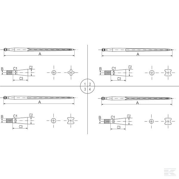 FT36 Zubac za prednji utovarivač od 1000 mm
