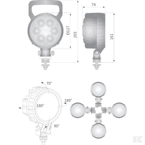 LA10009 Radno svjetlo LED 24 W 1500 lm