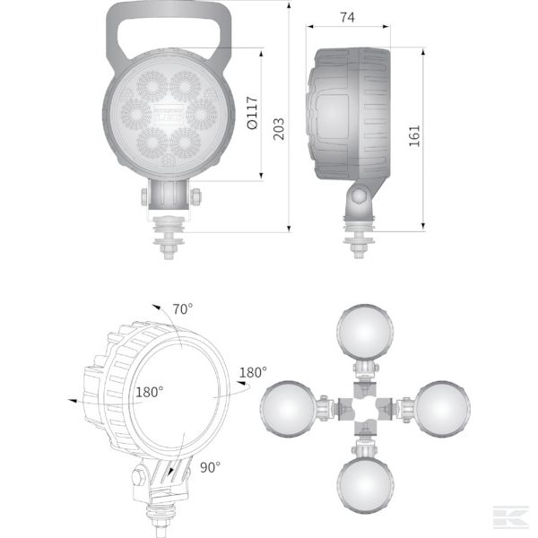 LA10010 Radno svjetlo LED 24 W 1500 lm
