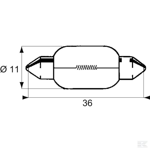 GL12844 Cjevasta žarulja 12V 5W SV8,5