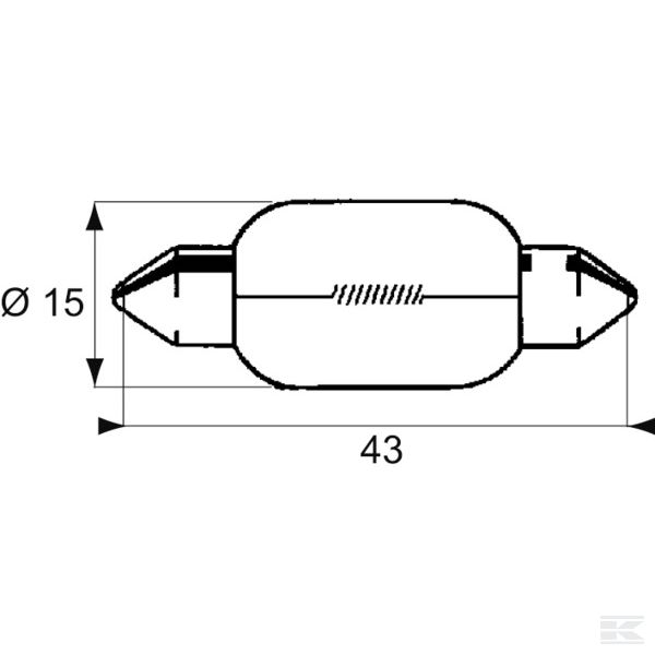 GL12850 Festoon žarulja 12V 15W SV8,5