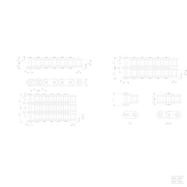 RS60 Valjkasti lanac ASA 60
