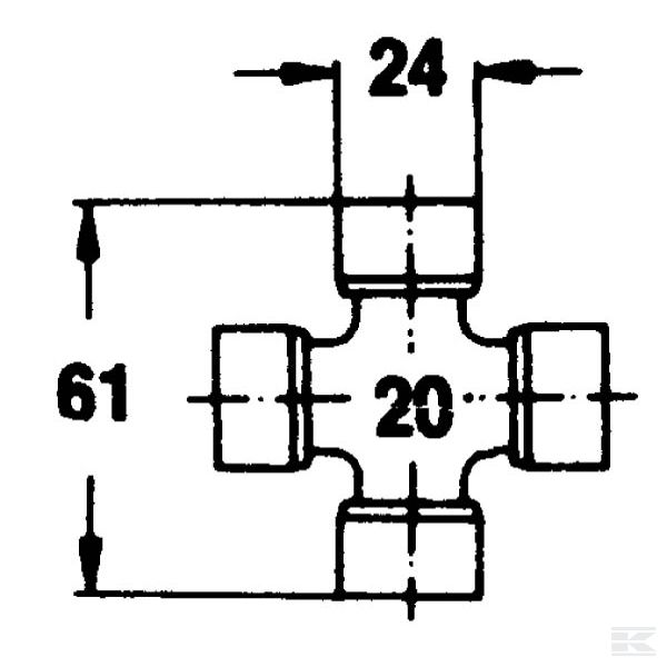 200000 Križ kardana 61 x 24 mm