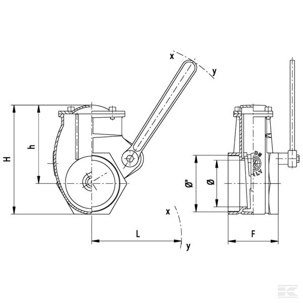 3000070 Ventil s ručicom 3"