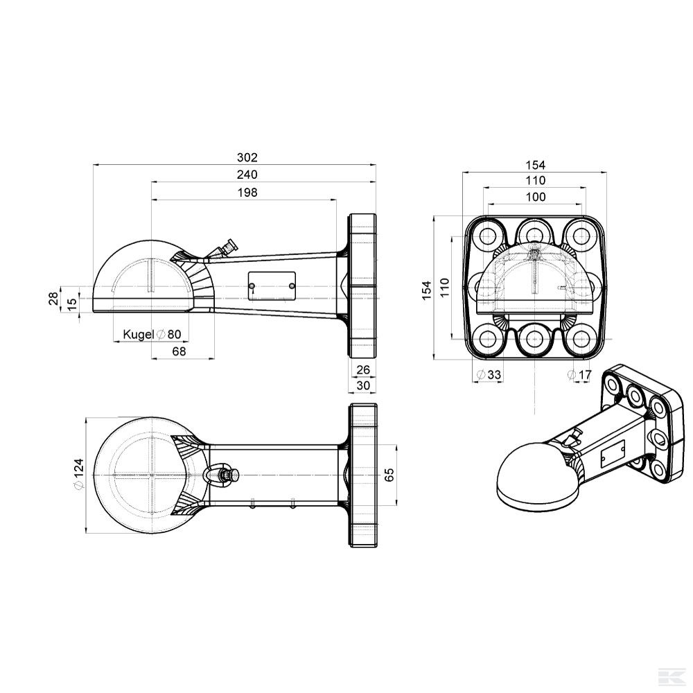 00652900A02 Kuka za vuču K80