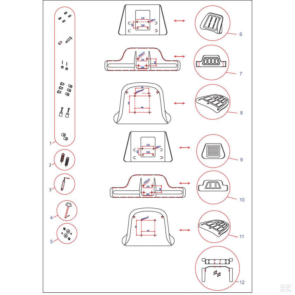 TS20000GP PVC sjedalo