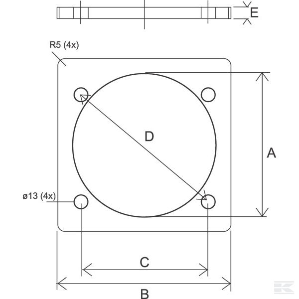 7160031Z Prirubnica 160 mm