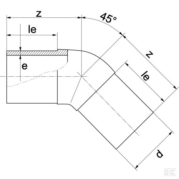 490607160 Čelično koljeno 45° 160 mm SDR11