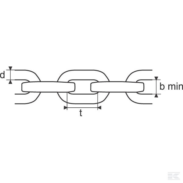 FW17051 Četvrtasti lanac G 100, 10 mm