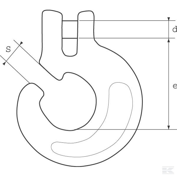 FW15585 Kuka za lance G 80, 8 mm