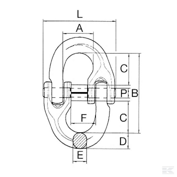 WA60 C-kuka za lanac 7 mm