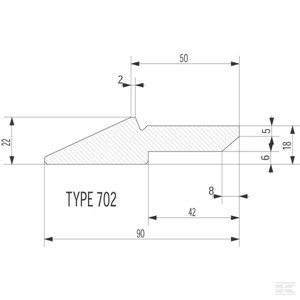 KT7021600 Profil za utovarivač Tip 702 L = 1600 mm