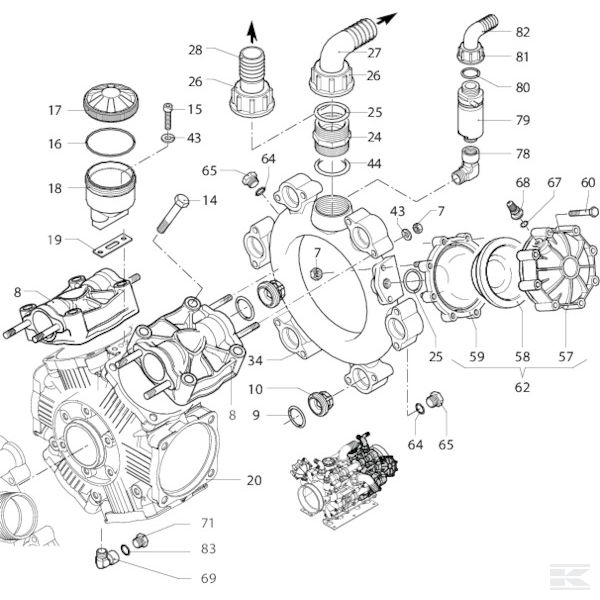 751350 Glava pumpe za vodu AR 125-AR 560