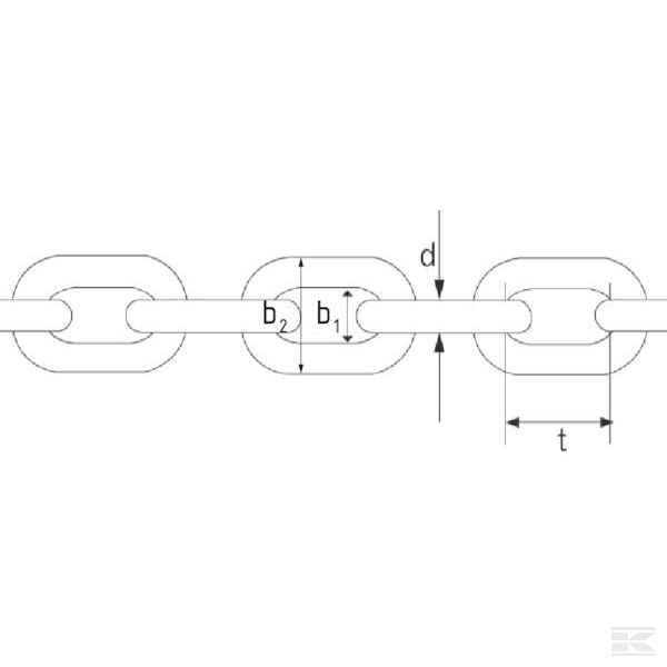 KG1450 Ojačani lanac 14 x 50 mm